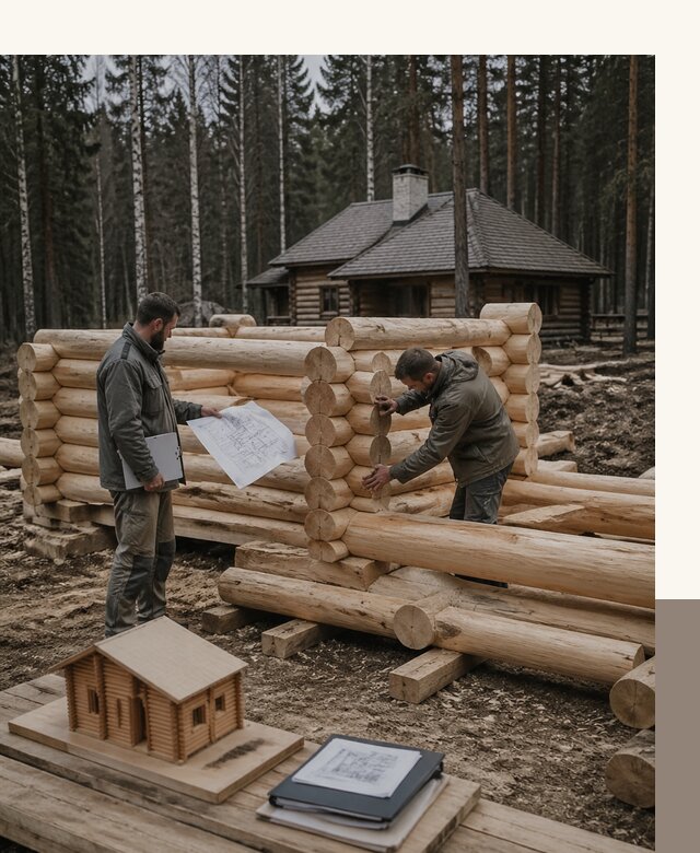 Проектирование и строительство домов из бревна в Каспийске